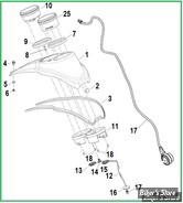  ECLATE A1 - PIECE N° 00 - ECLATE DES PIECES DE CONSOLE - SOFTAIL M8 FXLR/S 2018UP