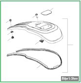  ECLATE A1 - PIECE N° 00 - ECLATE DES PIECES DE CONSOLE - SOFTAIL M8 FXRST 2022UP