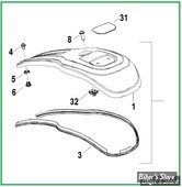  ECLATE A1 - PIECE N° 00 - ECLATE DES PIECES DE CONSOLE - SOFTAIL M8 FXLRST 2022UP