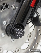 Couvercles et enjoliveurs Ref. 12/02140633 Paire Cache écrou axe de roue  pointe chrome Romain pour Harley