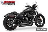 ECHAPPEMENT - THORCAT / FREEDOM PERFORMANCE - SPORTSTER 07/20 - STAGGERED DUALS - HOMOLOGUE ECE - CORPS : NOIR / EMBOUT : NOIR