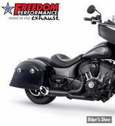 ECHAPPEMENT - FREEDOM PERFORMANCE - INDIAN CHIEF 14/21 - SHORTY 2 EN 1 - NOIR / EMBOUT SLASH CUT TURN OUT : CHROME - IN00175