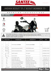 - TETE DE FOURCHE - SANTEE - ANARCHY SEMIFAIRING : KIT DE MONTAGE : INDIAN 15-24 Scout, 16-20, 23-24 Scout Sixty