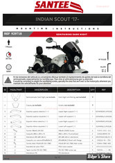 - TETE DE FOURCHE - SANTEE - DARK NIGHT SEMIFAIRING : KIT DE MONTAGE : INDIAN 15-24 Scout, 16-20, 23-24 Scout Sixty