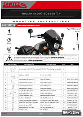 - TETE DE FOURCHE - SANTEE - DARK NIGHT SEMIFAIRING : KIT DE MONTAGE : INDIAN 18-24 Scout Bobber, 21-24 Scout Bobber Twenty, 23-24 Scout Bobber Sixty