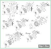  S&S - ECLATE A - PIECE N° 01 - ECLATE DES PIÈCES DE FILTRE A AIR S&S - TEARDROP CLASSICPOUR SUPER E / G