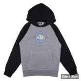 SWEAT A CAPUCHE - INDEPENDENT - YOUTH ESSENCE HOOD - BLACK/HEATHER GREY - TAILLE 8 / 10 ANS