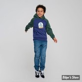 SWEAT A CAPUCHE - SANTA CRUZ - YOUTH BEACH BUM HAND FRONT HOOD - NAVY BLUE / CEDAR - TAILLE 8 / 10 ANS