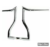 -  GUIDON LA CHOPPERS - HANDLEBAR HAMMERHEAD - 38MM / 1"1/2 - FLTRX 23UP - HAUTEUR : 40,60 CM / 16" - CHROME - LA-7328-16