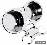 ECLATE A1 - PIECE N° 13 -   SUPPORT DE COMPTEUR POUR GUIDON T-BAR - DYNA / SPORTSTER - POUR DIAMETRE DE 25.40MM / 1" - DOUBLE - LA CHOPPERS - CHROME - LA-7398-02C