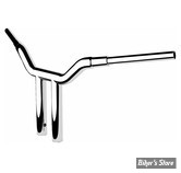 -  GUIDON LA CHOPPERS - T-BAR Kage Fighters - PULLBACK -  38MM / 1"1/2 - FLTRX 23UP - HAUTEUR : 30,50 CM / 12" - CHROME - LA-7345-12