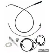 + 8" / + 20.30cm - KIT CABLES ET DURITE DE FREIN DE GUIDON RALLONGES - TOURING FLTRX/STSE/SE 23UP - FAT BAGGERS - INOX - 149918