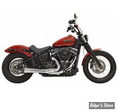 ECHAPPEMENT - BASSANI - SOFTAIL FLSL SLIM / FXFB FAT BOB / FXBB STREET BOB /  FXLR LOW RIDER -  2-into-1 Road Rage III Exhaust System - CHROME - 1S72RE