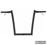 GUIDON PRE-CABLE - PAUL YAFFE BAGGER NATION - Pre-Wired Monkey Bar Handlebar 32mm - HAUTEUR : 35,50CM / 14" - NOIR - PYO:OEMPW-15L-14 B