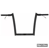 GUIDON PRE-CABLE - PAUL YAFFE BAGGER NATION - Pre-Wired Monkey Bar Handlebar 32mm - HAUTEUR : 30,50CM / 12" - NOIR - PYO:OEMPW-15L-12 B