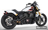 ECHAPPEMENT - FREEDOM PERFORMANCE - INDIAN SCOUT 2025UP - RADICAL RADIUS 2 EN 2 - NOIR / EMBOUTS : DROIT DORE STAR SCULPTE - IN00643