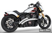 ECHAPPEMENT - FREEDOM PERFORMANCE - INDIAN SCOUT 2025UP - RADICAL RADIUS 2 EN 2 - CHROME / EMBOUTS : SLASH CUT NOIR - IN00628