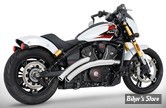 ECHAPPEMENT - FREEDOM PERFORMANCE - INDIAN SCOUT 2025UP - RADICAL RADIUS 2 EN 2 - CHROME / EMBOUTS : DROIT CHROME STAR - IN00630