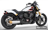 SILENCIEUX -  FREEDOM PERFORMANCE - INDIAN SCOUT 2025UP - INDIAN SCOUT 4" SLIP-ONS - CORPS : CHROME / EMBOUT SCULPTED  : GOLD COMBAT - IN00598