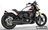 SILENCIEUX -  FREEDOM PERFORMANCE - INDIAN SCOUT 2025UP - INDIAN SCOUT 4" SLIP-ONS - CORPS : NOIR / EMBOUT SCULPTED : GOLD STRAIGHT - IN00593