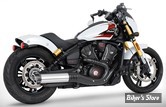 SILENCIEUX -  FREEDOM PERFORMANCE - INDIAN SCOUT 2025UP - INDIAN SCOUT 4" SLIP-ONS - CORPS : CHROME / EMBOUT SCLUPTED  : NOIR RACING - IN00554