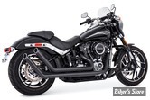 -  ECHAPPEMENT THORCAT / FREEDOM PERFORMANCE - SOFTAIL MILWAUKEE EIGHT 107CI 2018/2020 - UPSWEEP - NOIR / EMBOUTS : NOIR SCUPLTÉ STAR - HOMOLOGUÉ ECE