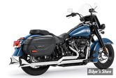 -  ECHAPPEMENT THORCAT / FREEDOM PERFORMANCE - SOFTAIL MILWAUKEE EIGHT 107CI 2018/2020 - SHARKTAIL TRUE DUALS - LONGUEUR : 33" - CHROME - HOMOLOGUÉ ECE