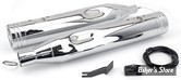 SILENCIEUX MCJ REGLABLE - TOURING MILWAUKEE EIGHT 17/20 - EDITION 120 - CHROME / EMBOUTS : STRIPPED CHROME - HOMOLOGUÉ ECE