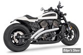 ECHAPPEMENT - Sportster RH1250S 2021UP - FREEDOM PERFORMANCE  - RADICAL RADIUS - CHROME / EMBOUTS : BISEAU NOIR SCULPTÉ - 