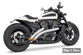 ECHAPPEMENT - Sportster RH1250S 2021UP - FREEDOM PERFORMANCE  - RADICAL RADIUS - CHROME / EMBOUTS : BISEAU OR   - 