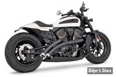 ECHAPPEMENT - Sportster RH1250S 2021UP - FREEDOM PERFORMANCE  - RADICAL RADIUS - NOIR / EMBOUTS : BISEAU CHROME   - 