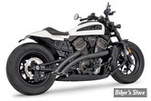 ECHAPPEMENT - Sportster RH1250S 2021UP - FREEDOM PERFORMANCE  - RADICAL RADIUS - NOIR / EMBOUTS : BISEAU NOIR SCUPLTÉ   - 