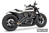 ECHAPPEMENT - Sportster RH1250S 2021UP - FREEDOM PERFORMANCE  - RADICAL RADIUS - NOIR / EMBOUTS : BISEAU OR 