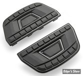 CAOUTCHOUCS DE PLATEFORMES PASSAGER - TOURING / SOFTAIL FLST / DYNA FLD - CIRO - CHICANE™ PASSENGER FLOORBOARD INSERTS - NOIR - 61820