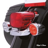 AV - 1 FONCTION - 1156 / SIMPLE FILAMENT INSERTS DE CLIGNOTANTS - CIRO 3D - FANG ® REAR RED OR AMBER LED TURN SIGNAL INSERTS WITH BEZEL - CORPS : CHROME / ECLAIRAGE : ROUGE - 45501