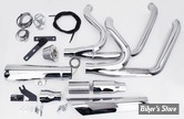  ECHAPPEMENT MCJ REGLABLE - SOFTAIL MILWAUKEE EIGHT FLFBS / FLHC/S / FLSB / FLSL / FXBF/S / FXRST / FXST - 2 en 1 SHORTY - FINITION : CHROME