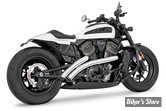 ECHAPPEMENT - Sportster RH1250S 2021UP - FREEDOM PERFORMANCE  - RADICAL RADIUS - CHROME / EMBOUTS : NOIR DROIT SCULPTE    - 