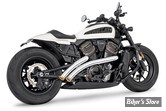 ECHAPPEMENT - Sportster RH1250S 2021UP - FREEDOM PERFORMANCE  - RADICAL RADIUS - CHROME / EMBOUTS : OR DROIT SCULPTE STAR    - 