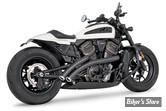 ECHAPPEMENT - Sportster RH1250S 2021UP - FREEDOM PERFORMANCE  - RADICAL RADIUS - NOIR / EMBOUTS : CHROME DROIT STAR    - 