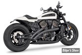 ECHAPPEMENT - Sportster RH1250S 2021UP - FREEDOM PERFORMANCE  - RADICAL RADIUS - NOIR / EMBOUTS : NOIR DROIT SCULPTE STAR    - 