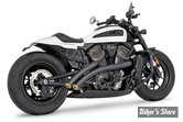 ECHAPPEMENT - Sportster RH1250S 2021UP - FREEDOM PERFORMANCE  - RADICAL RADIUS - NOIR / EMBOUTS : OR DROIT SCULPTE STAR    - 