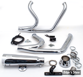  ECHAPPEMENT MCJ REGLABLE - SOFTAIL MILWAUKEE EIGHT FLDE / FLFB / FLHC / FLSB / FLSL / FXBB / FXFB / FXLR / FXST 18/20 - 2 en 1 SHORTY - FINITION : CHROME