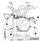 - TETE DE FOURCHE - SANTEE - BATWING SML SERIE : KIT DE MONTAGE : STREET 750 15-20 Street, (except 18-20 XG750A)