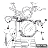 - TETE DE FOURCHE - SANTEE - BATWING SML SERIE : KIT DE MONTAGE : 23-24 Nightster Special RH975S