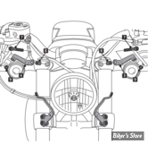 - TETE DE FOURCHE - SANTEE - BATWING SML SERIE : KIT DE MONTAGE : SPORTSTER 16-20 XL1200X, 18 XL1200X ANX, 19-20 XL1200XS