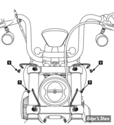 - TETE DE FOURCHE - SANTEE - BATWING SML SERIE : KIT DE MONTAGE : SOFTAIL MILWAUKEE EIGHT 18-20 FXBB, 20-24 FXST, 21-24 FXBBS