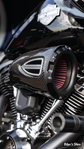 - FILTRE A AIR - PERFORMANCE MACHINE - MILWAUKEE EIGHT TOURING 17UP / SOFTAIL 18UP - AIR CLEANER C4 SERIES CARBON FIBER BLACK OPS - 0206-2160-SMB