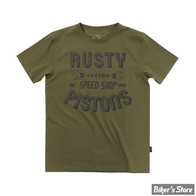 - TEE-SHIRT - RUSTY PISTONS - Hulton t-shirt - KAKI - TAILLE M