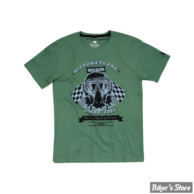 - TEE-SHIRT - RUSTY PISTONS - Nitromethane t-shirt - GREEN - TAILLE M