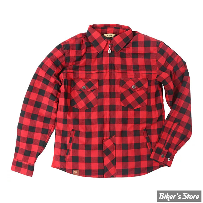 - CHEMISE KEVLAR MANCHES LONGUES - RUSTY PISTONS - Rixby shirt - RED - TAILLE XXL